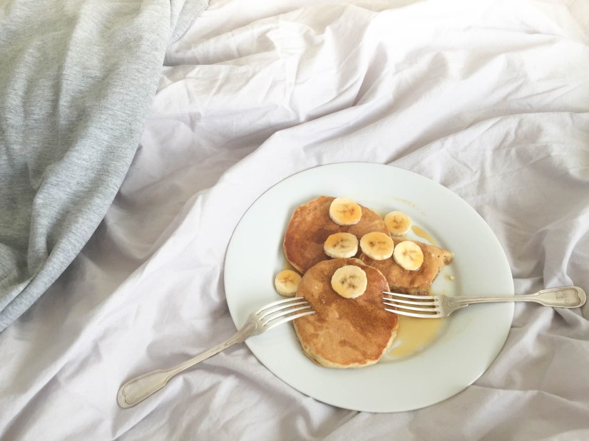Deliciously Fluffy Banana Pancakes - a bag of flour