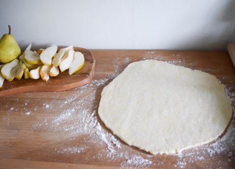 Pear Tart with Hazelnut Frangipane - abagofflour.com