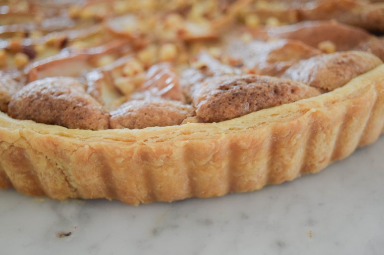 Pear Tart with Hazelnut Frangipane - abagofflour.com