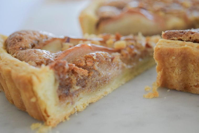 Pear Tart with Hazelnut Frangipane - abagofflour.com