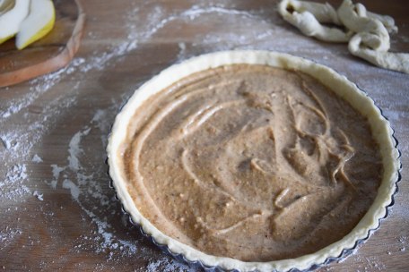 Pear Tart with Hazelnut Frangipane - abagofflour.com