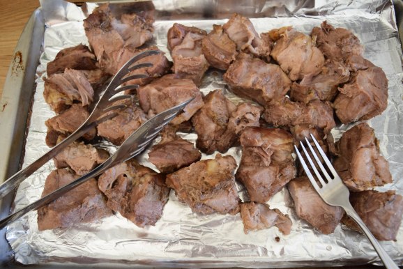 Pretzel Buns with Pulled Pork - a bag of flour
