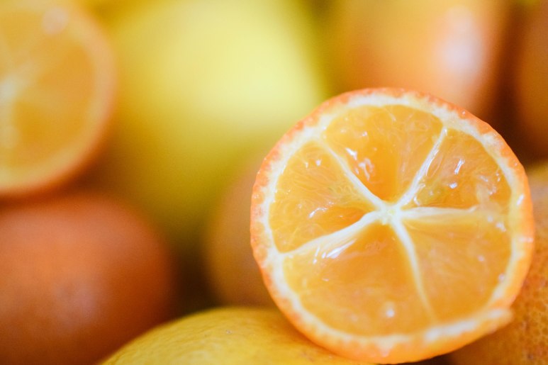 Meyer Lemon Cheesecake with Candied Kumquats | abagofflour.com