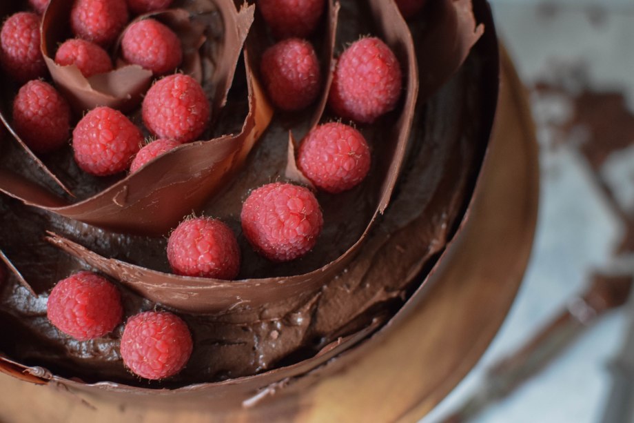 Chocolate Raspberry Cake | abagofflour.com