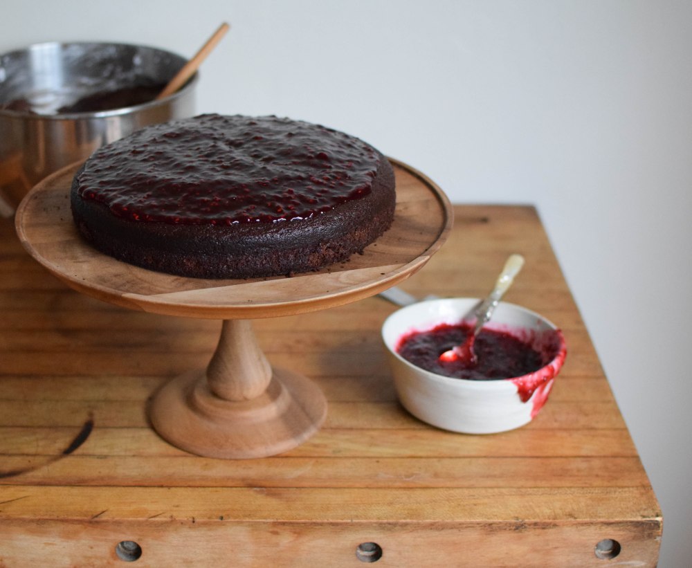 Chocolate Raspberry Cake |abagofflour.com